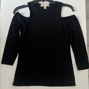 MICHAEL Michael Kors Black Ribbed Top